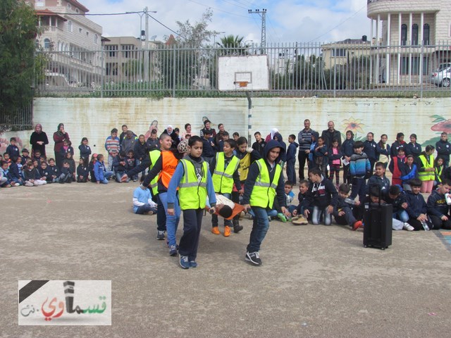 مدرسة جنة ابن رشد الابتدائية وتمرين الدفاع المدني والحذر ومشاركة واسعة من الاهالي 